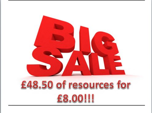 Bargain Sale of Premium Resources - Creative Writing, Descriptive, Non-Fiction, Starters!