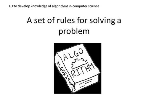 A lesson on algorithms