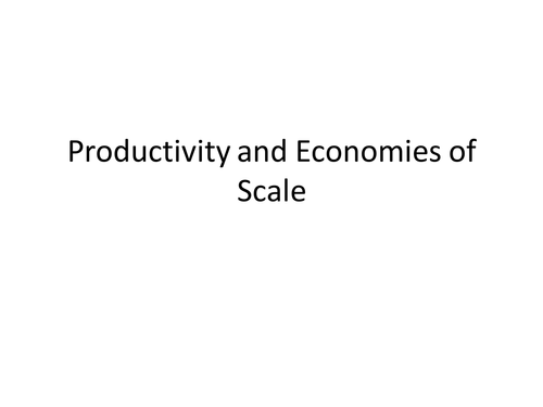 Efficiency and Productivity