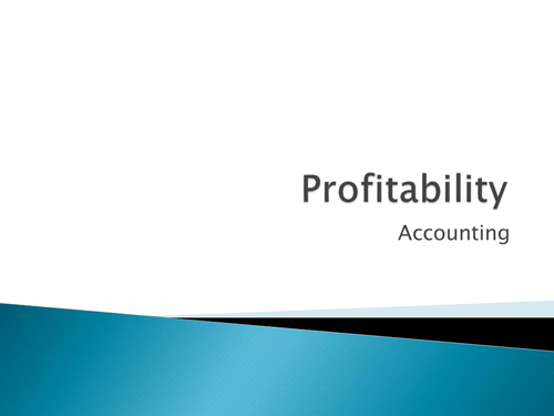 Profitability Lesson with multi choice questions