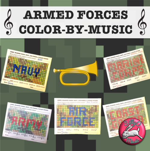 U.S. Armed Forces Color-By-Music
