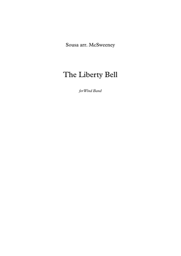 Liberty Bell (Wind Band arrangement)