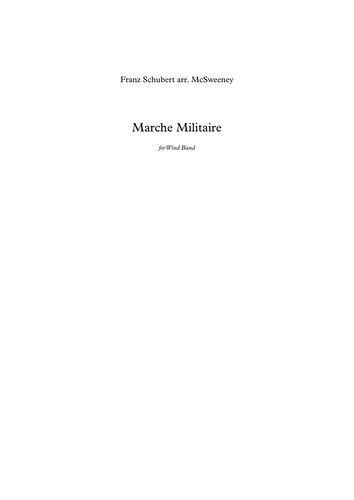 Marche Militaire (Wind Band arrangement)