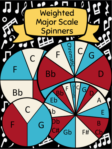 Major Scale Assessment Spinners for Instrumental Students