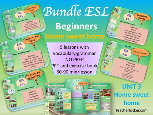 Where I live lesson and exercices Bundle for ESL / EAL Unit 3