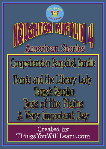 American Stories Comprehension Pamphlets (Houghton Mifflin 4 Theme 2)