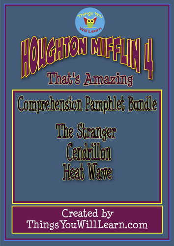 That's Amazing Comprehension Pamphlets (Houghton Mifflin  4 Theme 3)