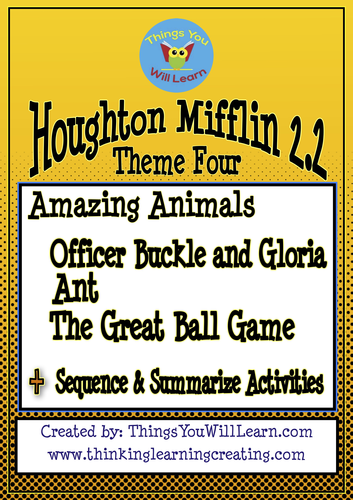 Amazing Animals Worksheet Bundle (Houghton Mifflin 2.2 Theme 4 ...