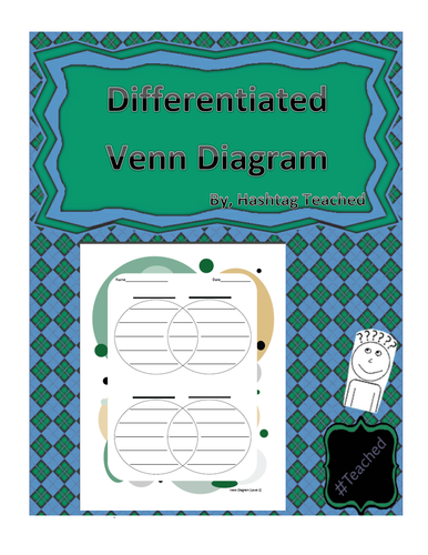 Venn Diagram Graphic Organizer Template (Differentiated) Teaching