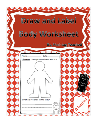 Draw and Label Body Image (Building Early Vocabulary)