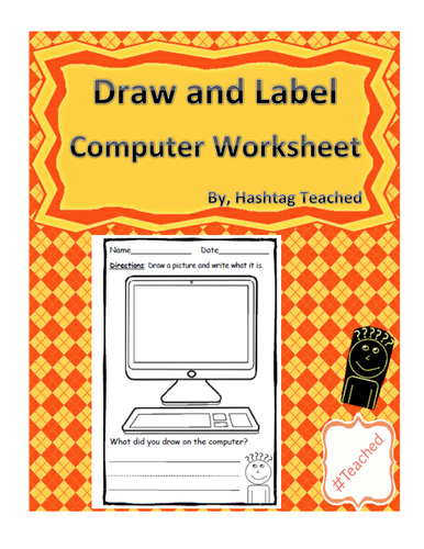 Draw and Label Computer Scene (Building Early Vocabulary)