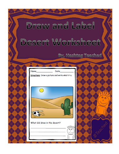 Draw and Label Desert Scene (Building Early Vocabulary)
