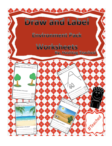 Draw and Label Environmental Pack Scene Bundle (Building Early Vocabulary)