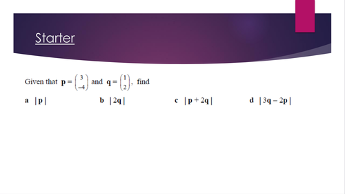 Proving parallel vectors GCSE