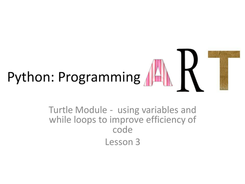 Art in Python lesson 3/4