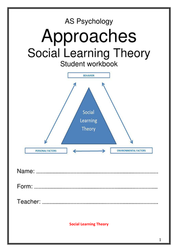 Social Learning Theory Workbook New AQA 2015 Specification