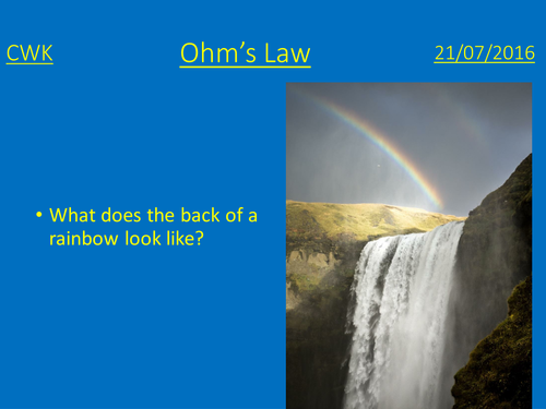 Ohm's Law lesson plan and presentation