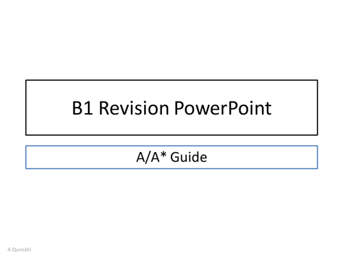 AQA B1 B2 and B3 Revision PowerPoints