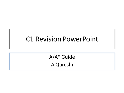 AQA C1 and C2 Revision PowerPoints