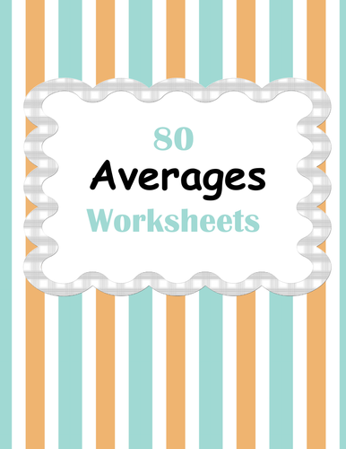 Averages Worksheets