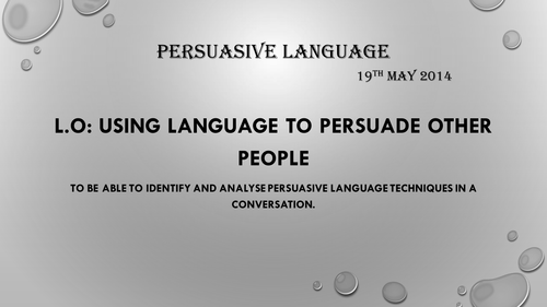 Persuasive Language ppt