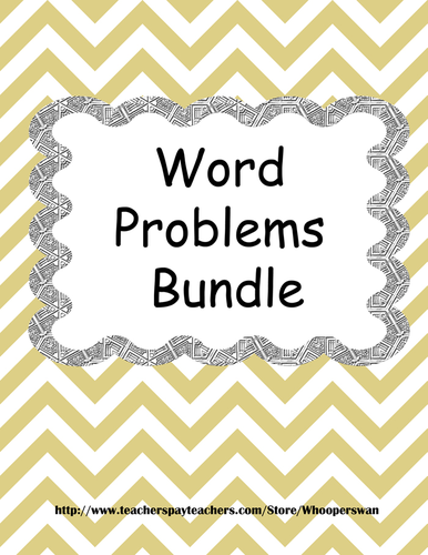 Word Problems Worksheets Bundle