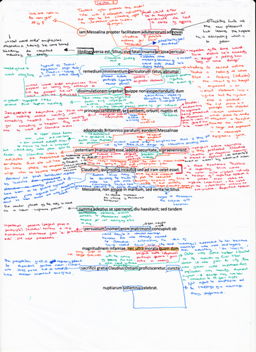 MESSALINA WJCE GCSE LATIN LITERATURE: NARRATIVES 9542 - ANNOTATIONS AND NOTES.