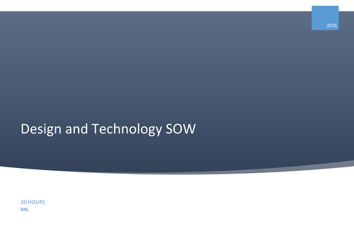 Year 7 technology scheme of work - new draft specification
