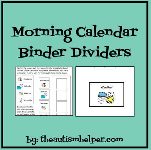 Calendar Packet Visual Dividers