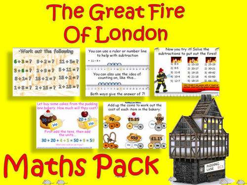 The Great Fire of London Maths Pack With Answers KS1