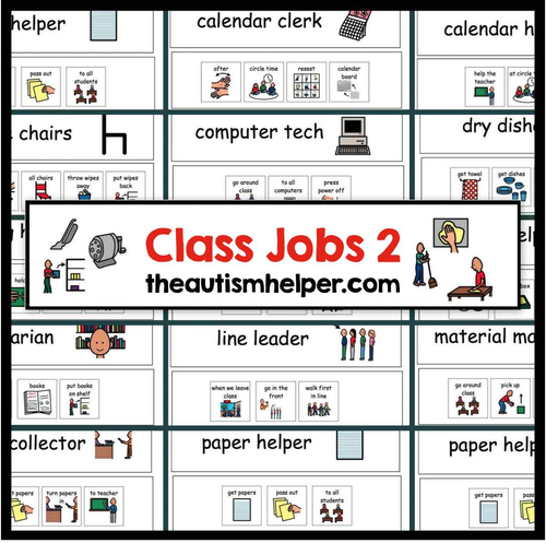 Classroom Jobs Visual Directions and Labels! Set 2