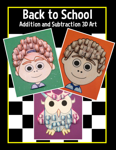 Back to School 3D Addition and Subtraction Art