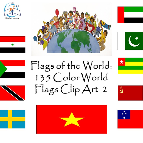 Flags of the World: 135 World Flags Clip Art