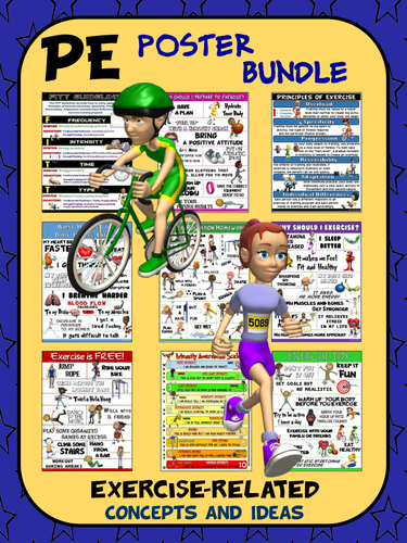 PE Poster Bundle: Exercise-Related Concepts and Ideas