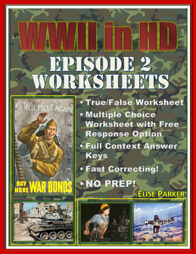 WWII in HD Worksheets: Episode 2, "Hard Way Back"