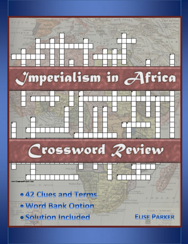 Imperialism in Africa Worksheet -- Crossword Puzzle Review