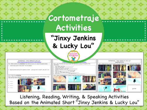 Cortometraje Activities: Jinxy Jenkins & Lucky Lou | Teaching Resources