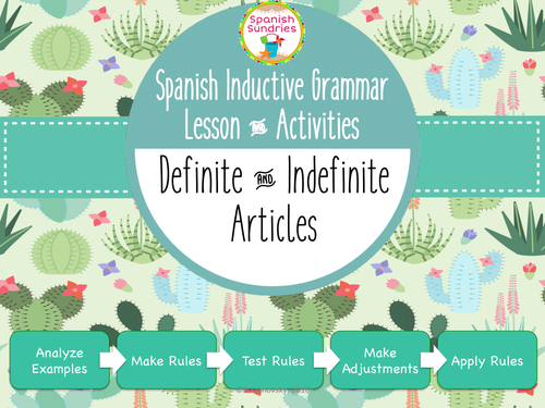 Spanish Inductive Grammar Lesson:  Definite & Indefinite Articles