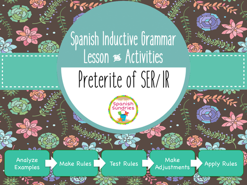 Spanish Inductive Grammar Lesson:  Preterite Tense of Ser & Ir