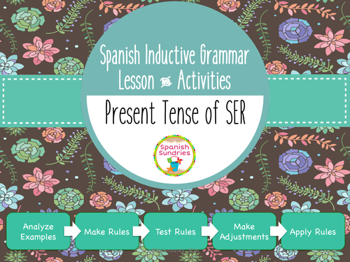 Spanish Inductive Grammar Lesson:  Present Tense of Ser