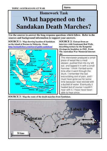 What happened on the Sandakan Death Marches?