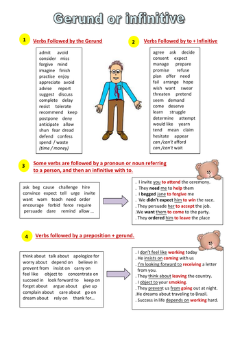 Gerunds and infinitives.