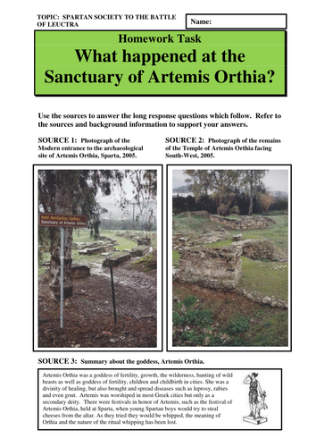 What happened at the Sanctuary of Artemis Orthia?