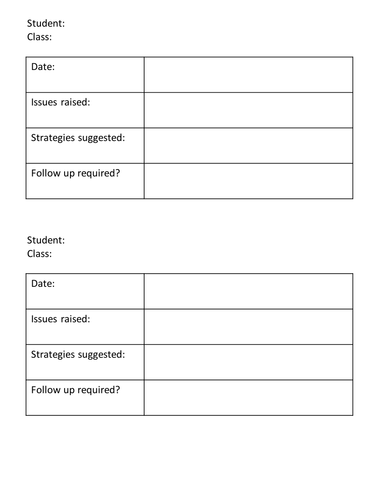 Improving Student Progress: Intervention Tracking Forms