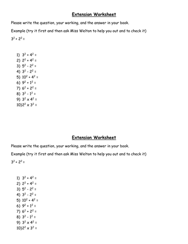 introducing square numbers and cube numbers teaching