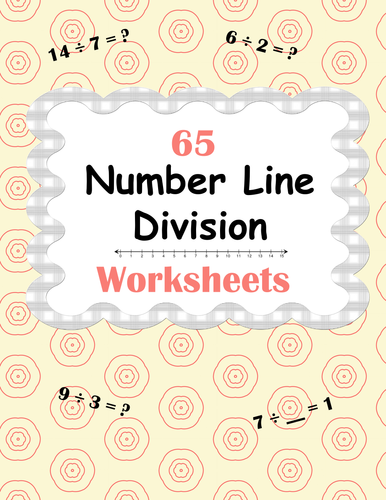 Number Line Division Worksheets