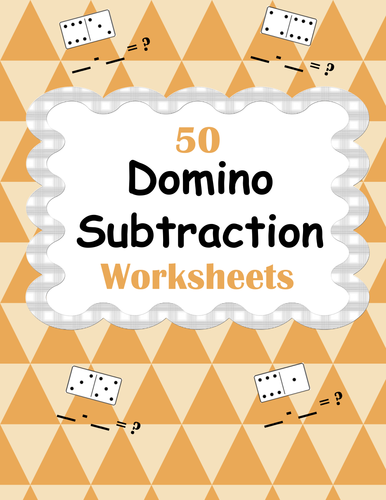 Domino Math Worksheets: Subtraction