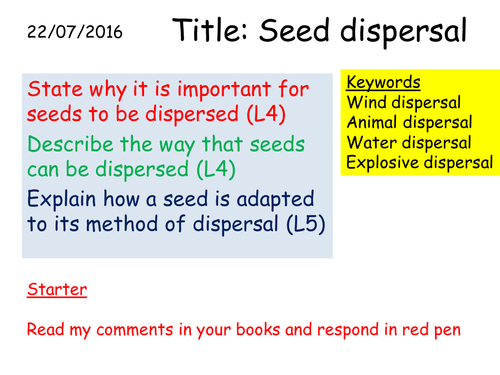 B1 3.8 Seed dispersal