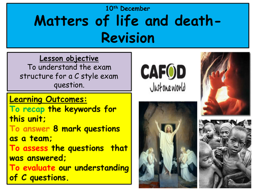 Edexcel 3.2 Matters of Life and death revision