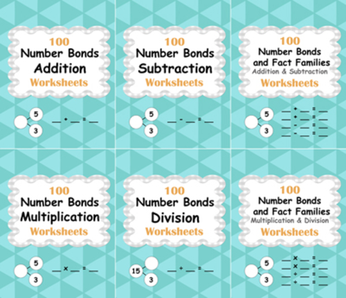 Number Bonds Worksheets Bundle